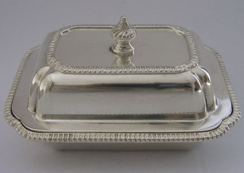 Superb Unusual Miniature Entree Dish Sterling Silver 1935 Heavy 149g Shrewsbury