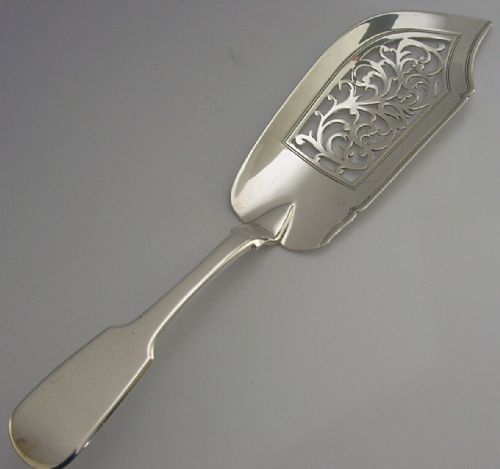 Mint English Victorian Sterling Silver Fish Slice Server 1844 Antique Heavy 160g