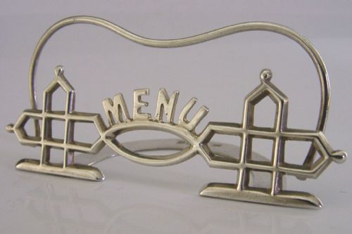Superb English Victorian Solid Sterling Silver Menu Holder 1900 Antique 22g