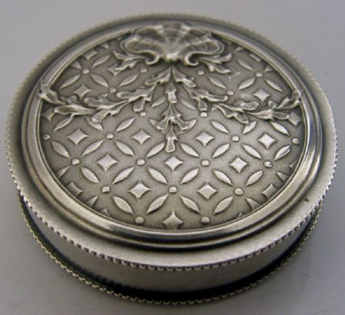 Pretty French Charles Murat Solid Silver Pill Dispenser Box 1900 Medical Antique