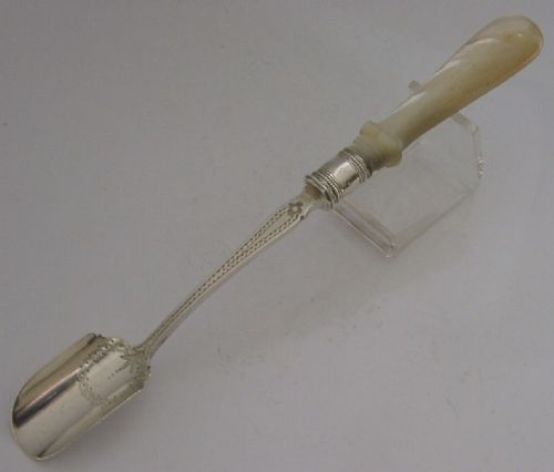 Stunning Antique English Sterling Silver Stilton Cheese Scoop 1870 Victorian