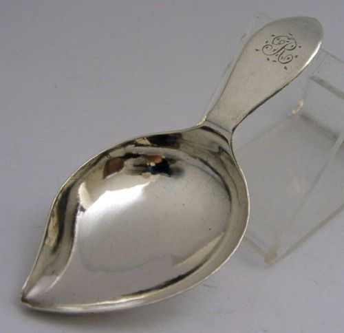 English Georgian Sterling Silver William Pugh Caddy Spoon Bham 1807 Antique