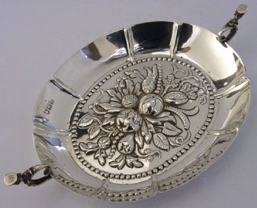 Beautiful English Victorian Solid Sterling Silver Dish Bowl 1897 Antique