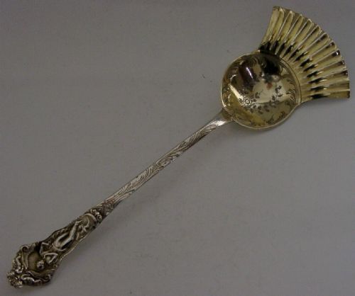 Rare Large Georgian Solid Sterling Silver Haggis Server 1820 Antique 86g