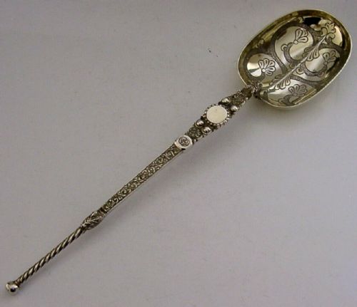 Huge Victorian Sterling Silver Coronation Anointing Baptism Spoon 1898 Royalty