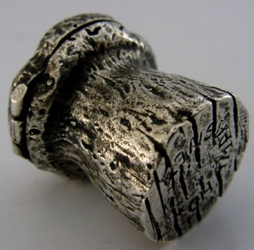 Rare Novelty 800 Solid Silver Champagne Cork Box Belgian C1940