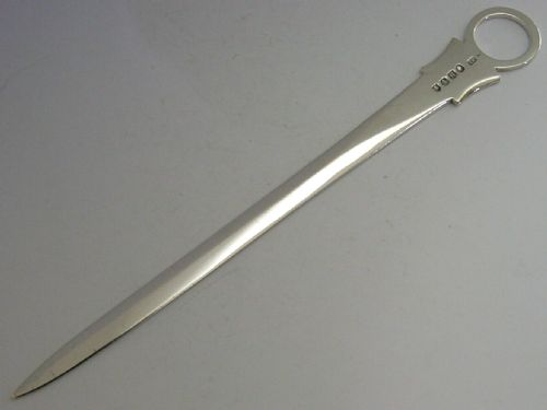 Rare Irish Solid Sterling Silver Skewer Letter Opener 1828 Georgian Antique