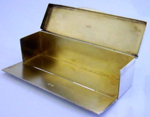 English Antique Solid Sterling Silver Tooth Pick Box ? 1910 Unusual