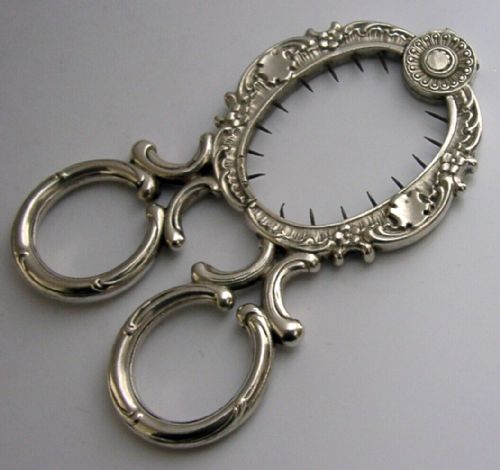 Rare German Antique Solid Silver Boiled Egg Cutter Topper C1900 Antique Oddity