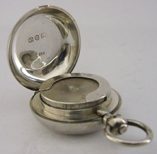 Victorian Antique Sterling Silver Sovereign Coin Case Box Holder 1896