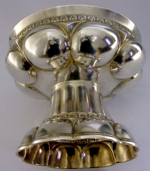 LARGE 368g STERLING SILVER COMMUNION CHALICE CUP 1931 RELIGIOUS ANTIQUE STUNNING