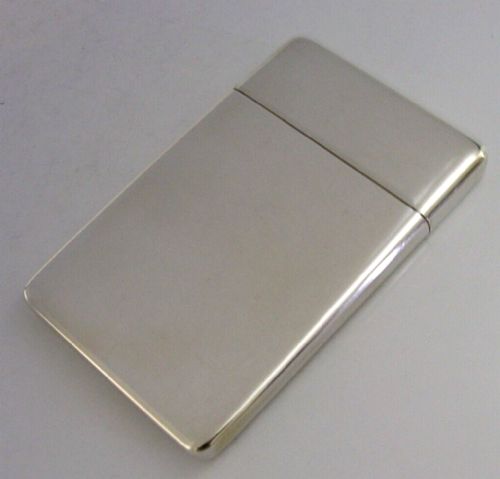 Asprey 1910 Beautiful English Solid Silver Card Case 1910 Antique 91g