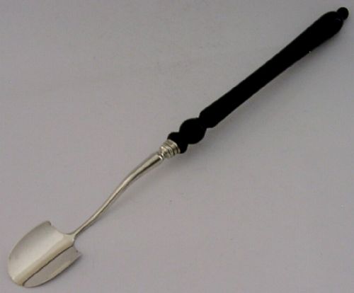 Rare Birmingham Georgian Sterling Silver Stilton Cheese Scoop 1803 11+Inch