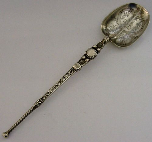 108g Victorian Sterling Silver Coronation Anointing Baptism Spoon 1888 Royalty