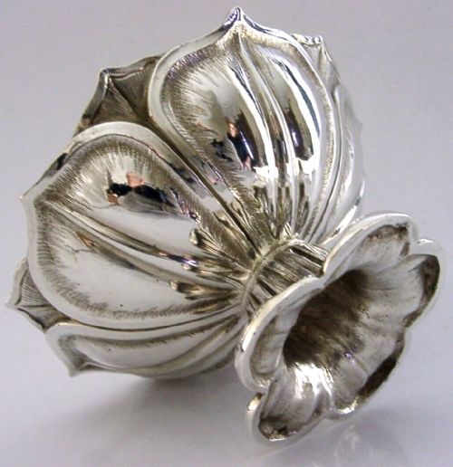 Stunning Victorian Sterling Silver Flower Sweetmeat Dish 1848 Antique Heavy 134g