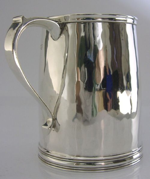 Arts & Crafts Sterling Silver Half Pint Tankard Mug Cup 1935 Antique 208g