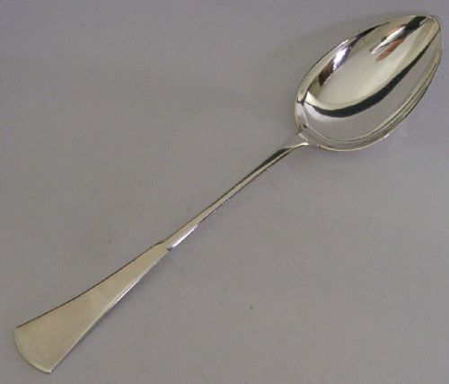 Rare Hungary Solid Silver Basting Serving Spoon C1940 Art Deco 100g