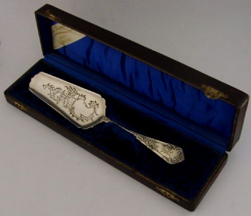Stunning Cased German 800 Solid Silver Cake Server Slice C1900