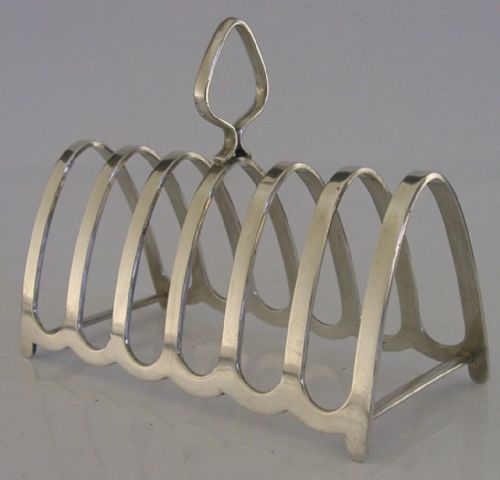 English Sterling Silver Six Slice Toast Rack 1957 73g
