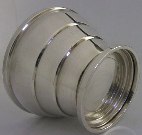 Stylish English Solid Sterling Silver Bowl 1945 Art Deco 104g