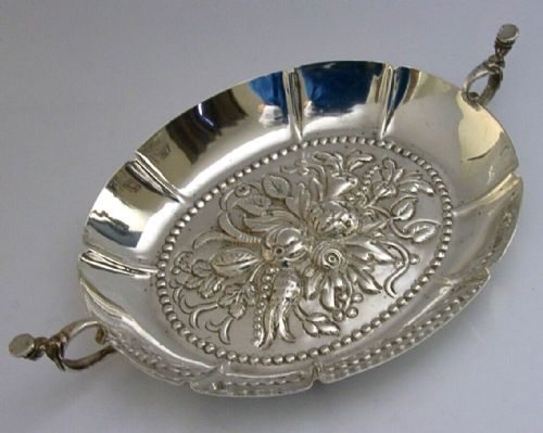 Beautiful English Victorian Solid Sterling Silver Dish Bowl 1897 Antique