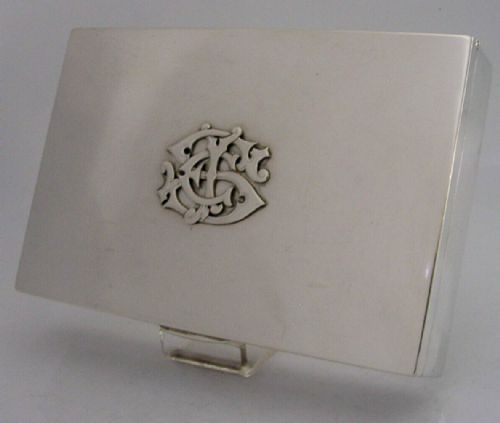 Rare Heavy Victorian 328g Solid Sterling Silver Jewellery Cigar Box 1881 Antique