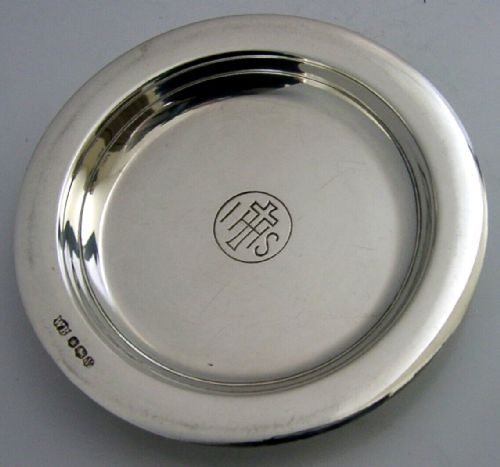 Sterling Silver Paten Wafer Dish 1963 Religious