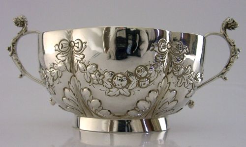 Beautiful Heavy 150g Solid Sterling Silver Bowl Dish 1901 English Antique