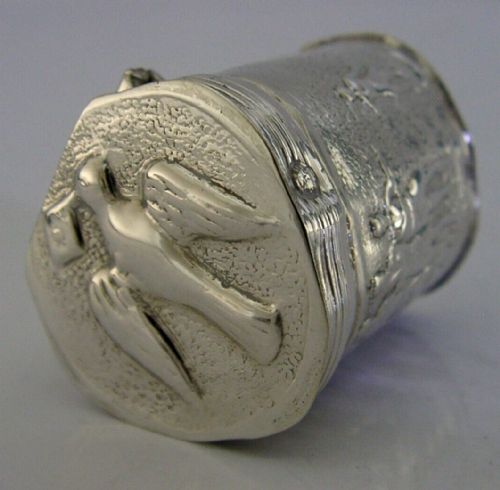 Dutch Solid Silver Snuff Peppermint Pill Box 1885 Antique