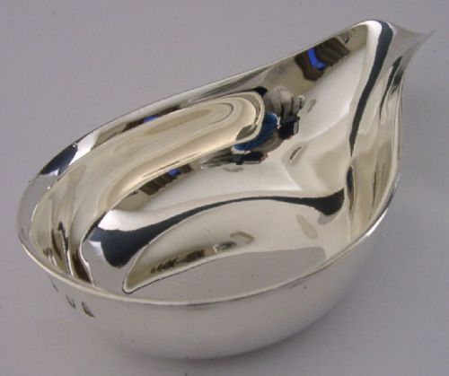 Rare 1758 Mint Georgian Sterling Silver Pap Medical Invalid Feeding Boat Cup