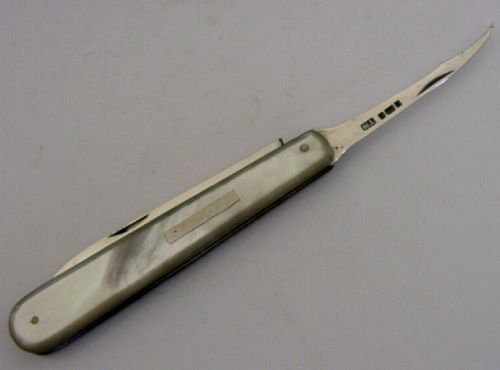 Superb English Victorian Sterling Nut Pick 1881 Antique