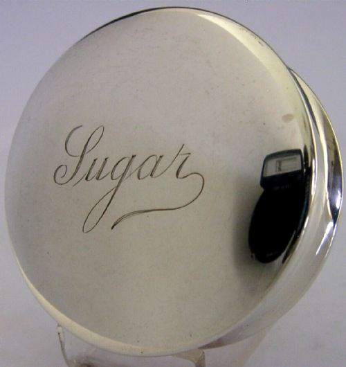 Rare Solid Sterling Silver WWI Rationed Sugar Box 1918 Antique 42g