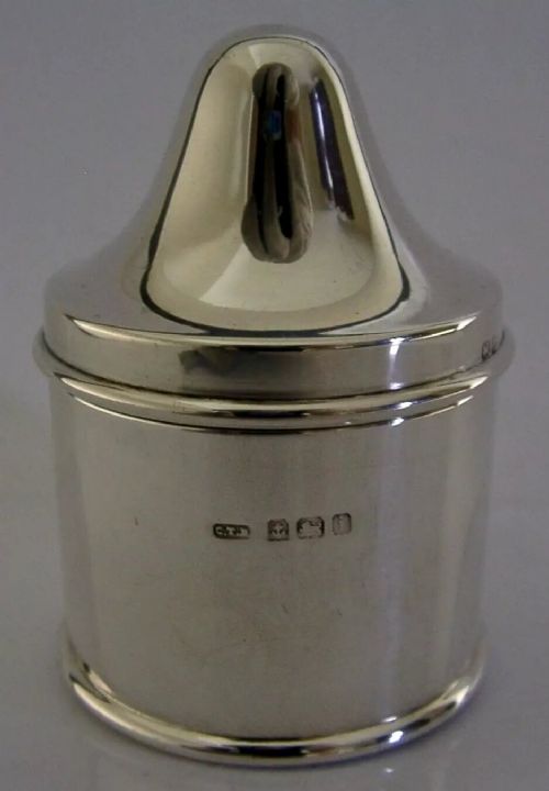RARE ENGLISH EDWARDIAN STERLING SILVER CANDLE BOX 1908 ANTIQUE
