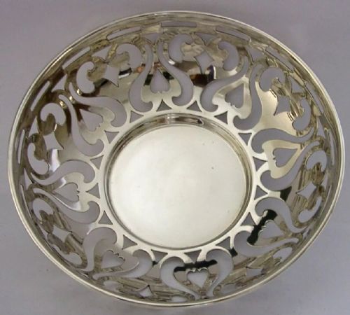 Art Nouveau 178g Solid Sterling Silver Dish Bowl 1910 Antique