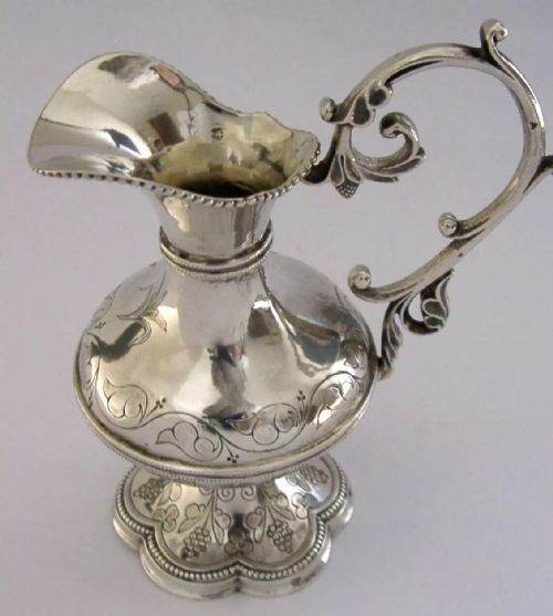 French Religious Sterling Silver Holy Communion Wine Water Jug C1880