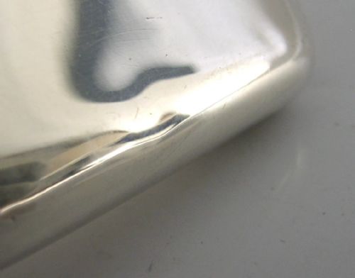 NICE QUAITY ART DECO STERLING SILVER SPIRIT HIP FLASK 1930 HUNTING SHOOTING - ADDITIONAL PHOTO 6