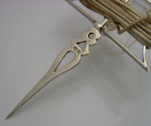 RARE ENGLISH SOLID STERLING SILVER MANSONIC STRING LINE SKIRRET 1923 ANTIQUE 78G - ADDITIONAL PHOTO 15