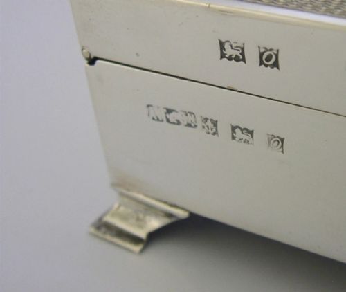 MINT STILL BOXED ENGLISH STERLING SILVER TABLE CIGARETTE CIGAR BOX 1963 346G - ADDITIONAL PHOTO 10