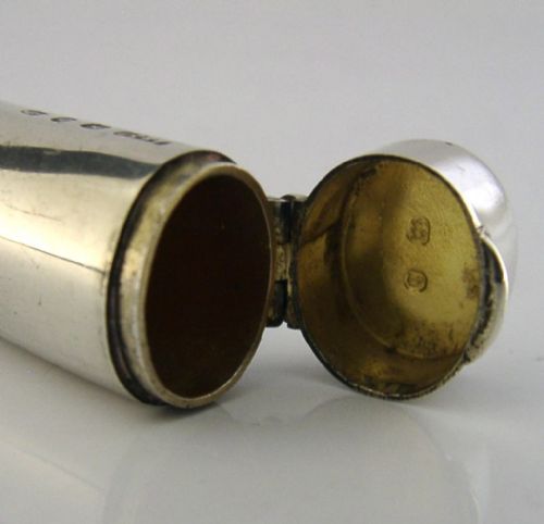 RARE VICTORIAN STERLING SILVER COMBINATION WHISTLE VESTA CASE 1895 ANTIQUE - ADDITIONAL PHOTO 3