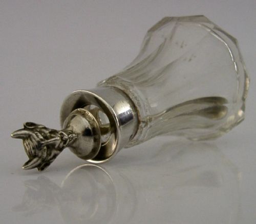 RARE DEVIL STERLING SILVER CAYENNE LAUDANUM BOTTLE SPOON 1915 ANTIQUE - ADDITIONAL PHOTO 9