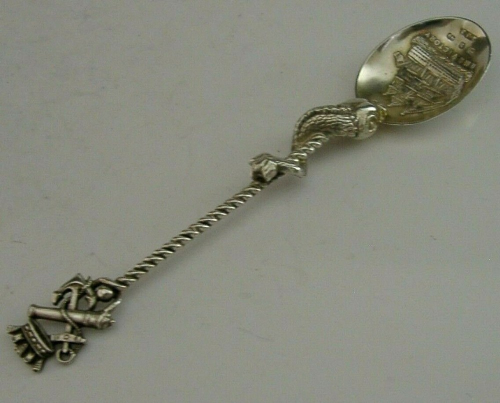 RARE SOLID SILVER NELSON HMS VICTORY STERLING SILVER SPOON 1898 NAVY VICTORIAN