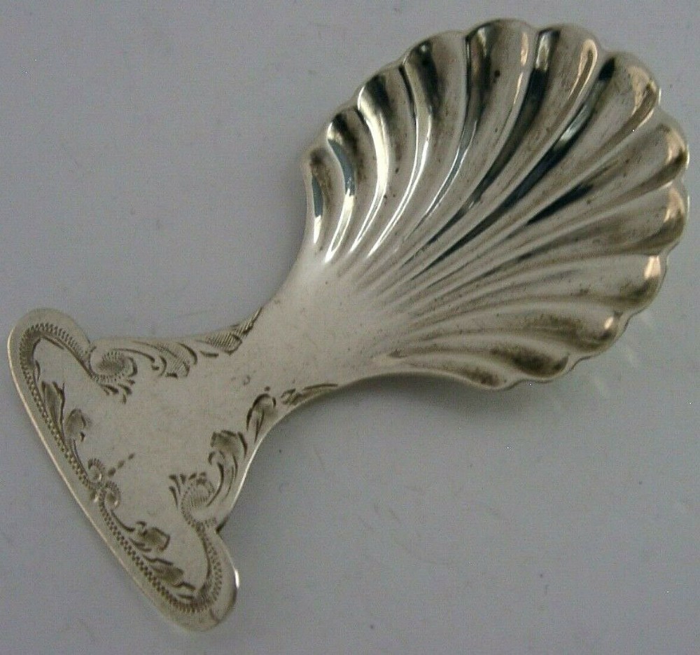 ANTIQUE SOLID STERLING SILVER CADDY SPOON 1923 ENGLISH SUPERB