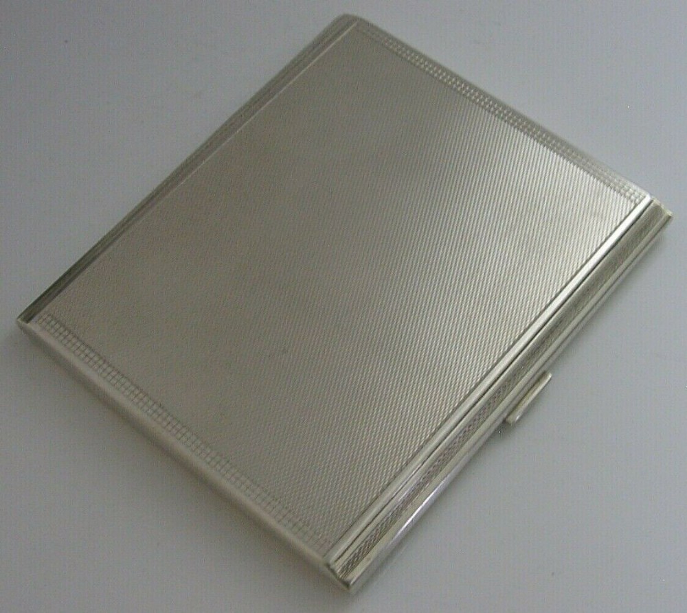RARE ENGLISH SOLID STERLING SILVER CID POLICE CIGARETTE CASE 1938 ANTIQUE 138g