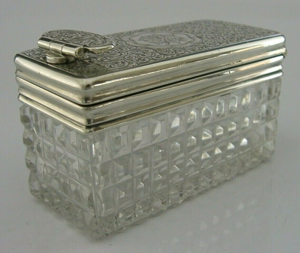 SUPERB RARE VICTORIAN STERLING SILVER TRAVELLING INKWELL 1874 ANTIQUE 124g