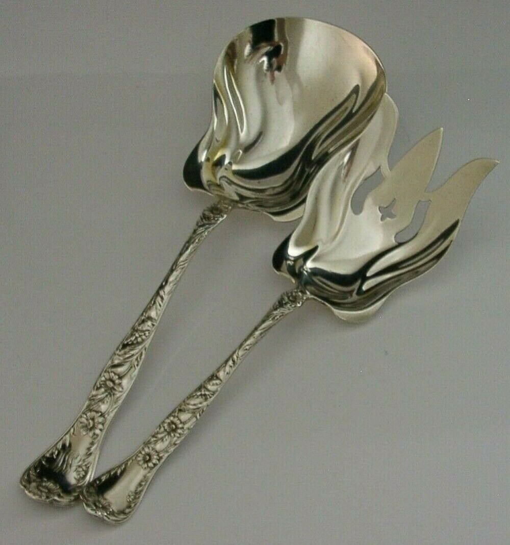 SUPERB AMERICAN STERLING SILVER SERVERS ART NOUVEA c1901 MARGUERITE GORHAM 130g
