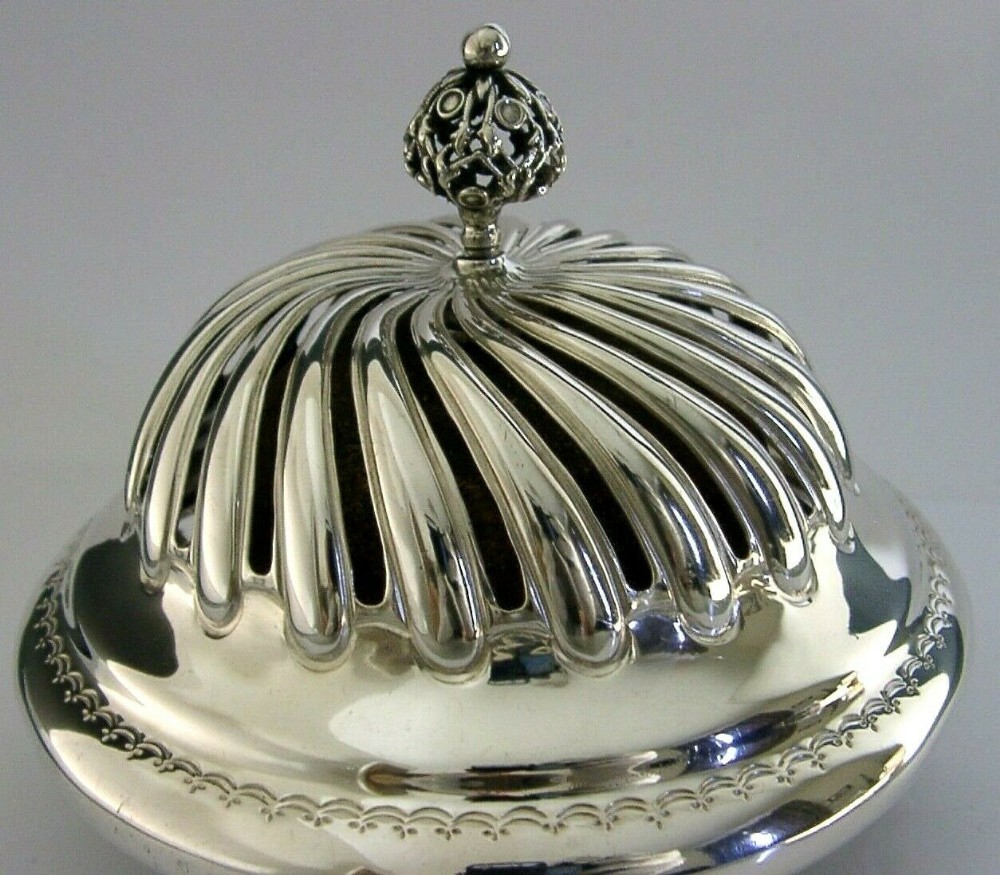 RARE STUNNING SOLID STERLING SILVER TABLE DESK RECEPTION BELL 1895 ANTIQUE 258g
