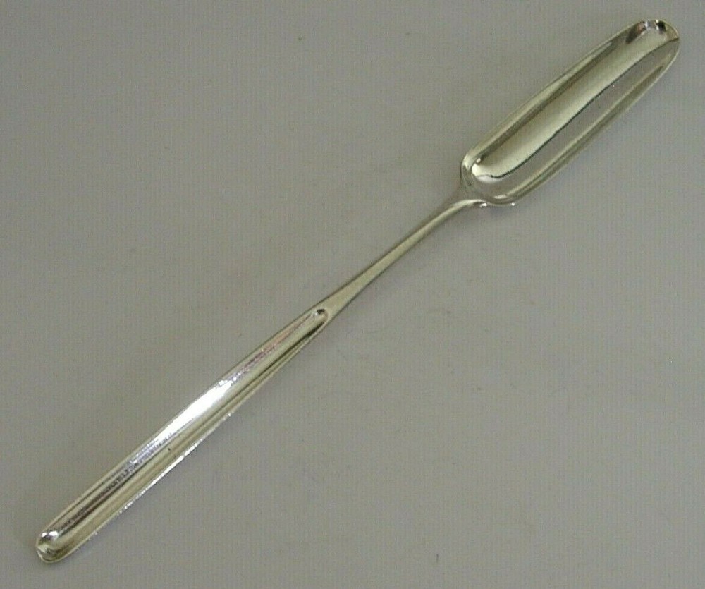 STUNNING GEORGIAN STERLING SILVER MARROW SCOOP MILLS FAMILY CREST 1781 ANTIQUE