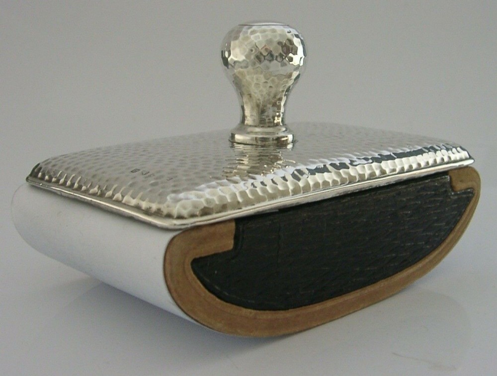 LARGE STERLING SILVER ARTS & CRAFTS INK BLOTTER ROCKER DESK WRITING ANTIQUE 1913