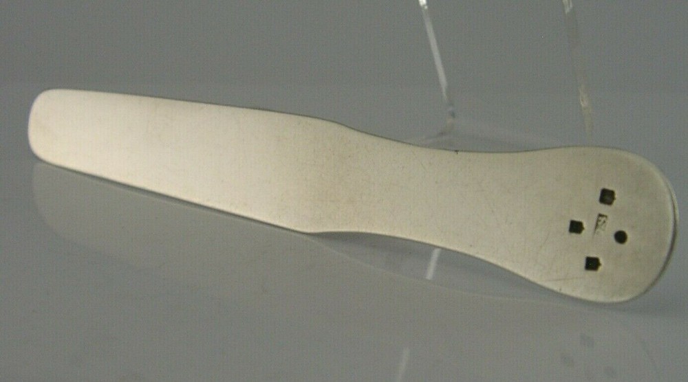 RARE SCOTTISH STERLING SILVER TONGUE DEPRESSOR 1859 MEDICAL DOCTORS ANTIQUE