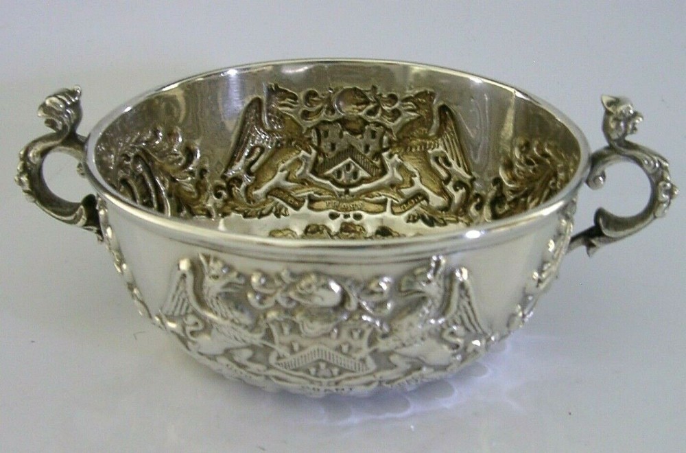 RARE ENGLISH STERLING SILVER WORSHIPFUL COMPANY of GROCERS BOWL CUP 1898 ANTIQUE